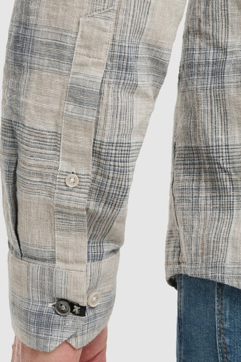 Vanguard long sleeve shirt linen cotton ble